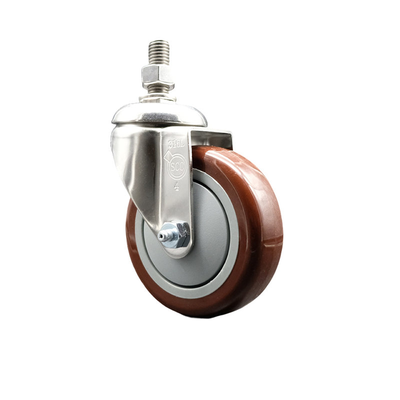 Polyurethane Casters, Maroon