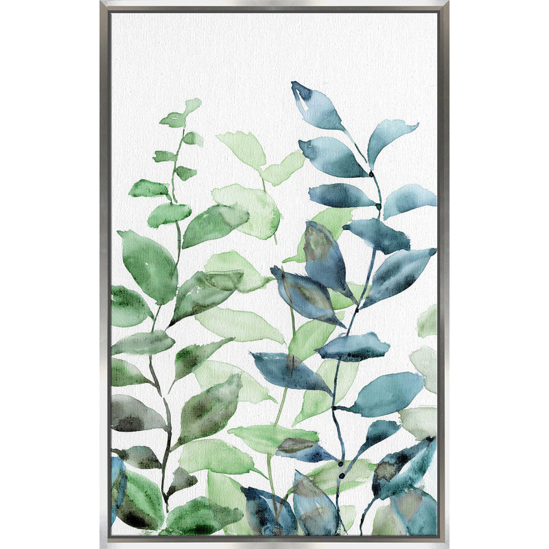 Cascade - peinture à cadre flottant sur toile, H 33,5 po x l 21,5 po