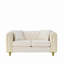 Causeuse Chesterfield en velours moelleux