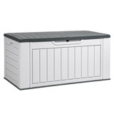 Edrosie Inc 59.1'' W 160 Gallons Water Resistant Resin Lockable Deck Box in White