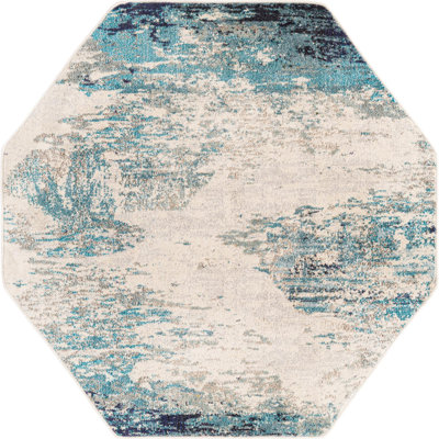 Tapis abstrait en ivoire