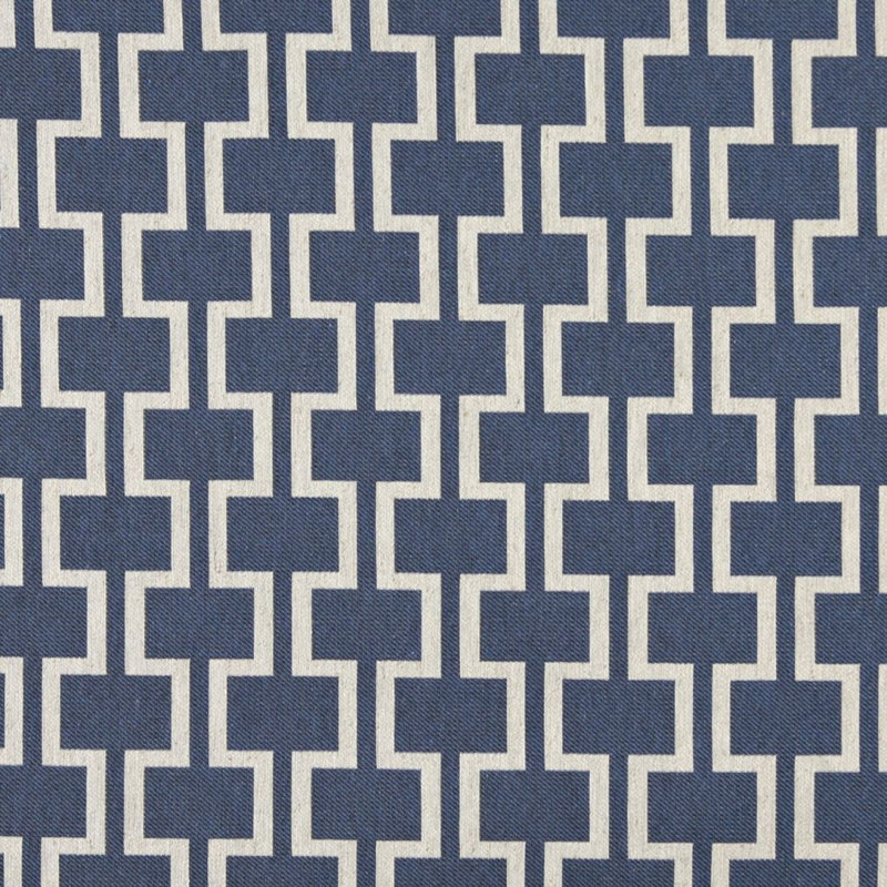 Tissu de lin géométrique, Bleu 4