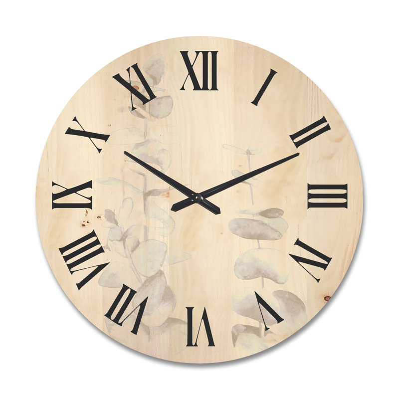 Horloge murale en bois d'eucalyptus, Très grand