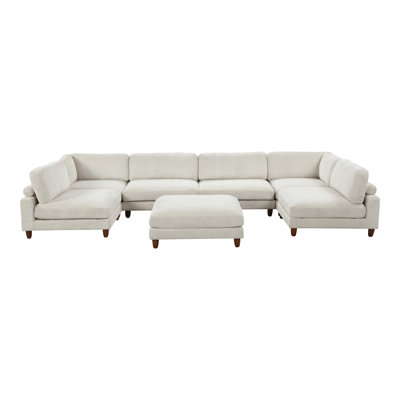 Avanna U-Shaped Sectional Sofa With Ottoman