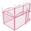 Enclos pour chien rose en métal, enclos d'exercice pour animaux de 24 pouces de hauteur avec 8 panneaux