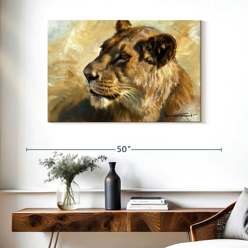 Lioness Study, 26" H x 39" W