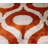 Burnt Orange & Ivory Geometric Silk Velvet Lumbar Pillow – 16x24