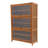 6 Tier Tall Free Standing Bamboo 24 Pair Shoe Storage Cabinet with Clear Flip Doors
