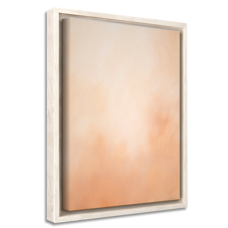 Abstract Underwater Clouds XIX by  - Floater Frame Print on Canvas, 40" H x 30" W x 2.375" D, Framed Canvas, Beige