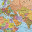 Medium World Wall Map Political 1 Piece Single Picture Frame Wall Art-963903635-963903714