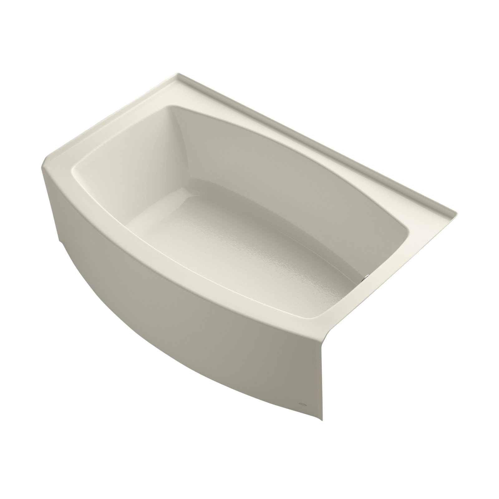 Expanse 60" x 38" Soaking Bathtub, Almond, Right