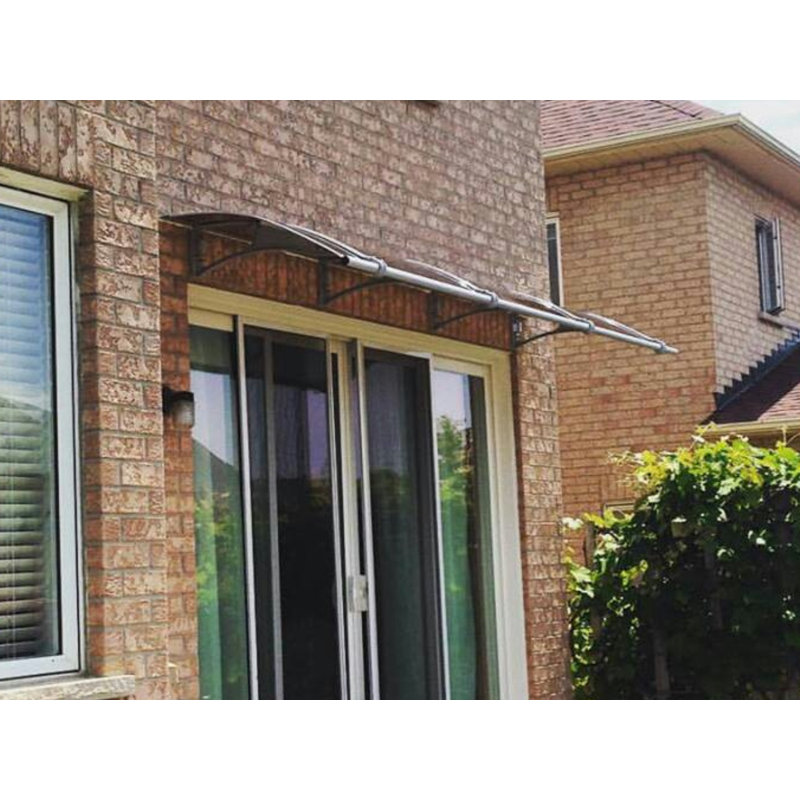 Canofix 3m Width x 1m Depth Door Canopy Grey-Bracket Bronze-Sheet