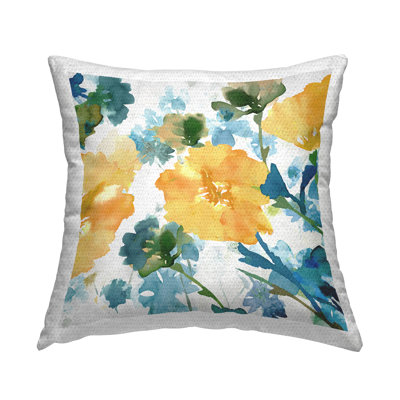 Floral Indoor/Outdoor Throw Pillow