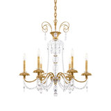 Helenia 6 Light 28in x 30in Chandelier in Antique Silver with Clear Heritage Handcut Crystals