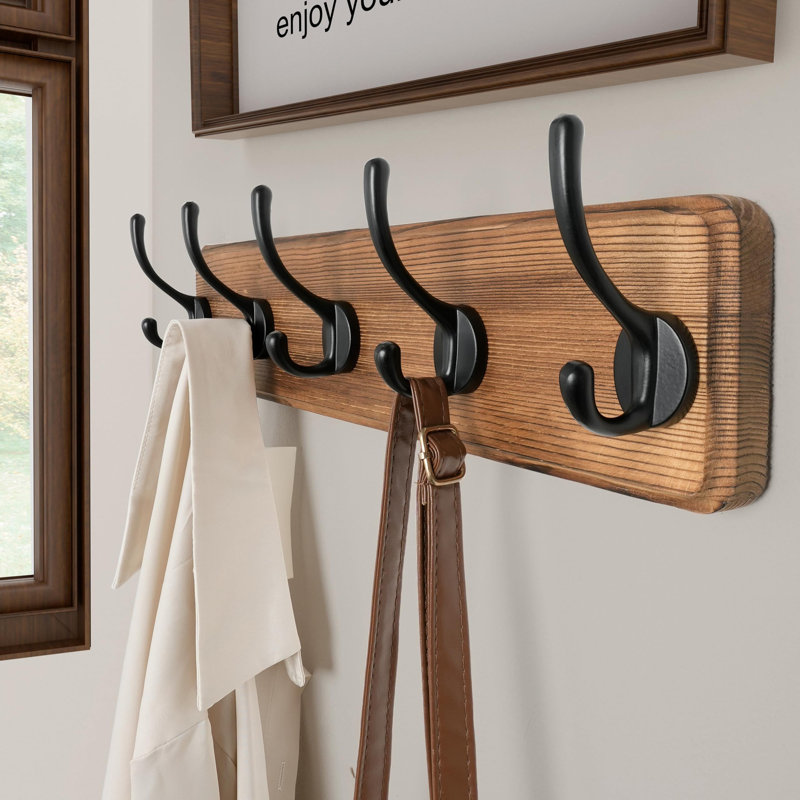Rondallyn Freestanding 5 - Hook Coat Rack, Brown