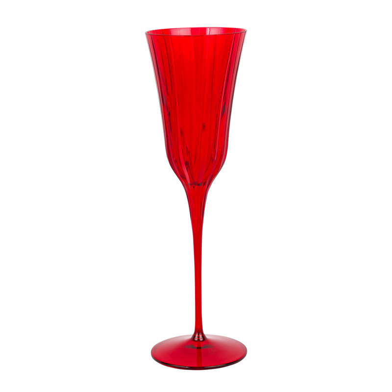 Verre à champagne rouge Natalia