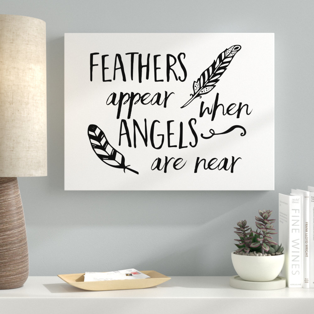 Ebern Designs 'Angels Appear' Textual Art on Wrapped Canvas - Wayfair ...