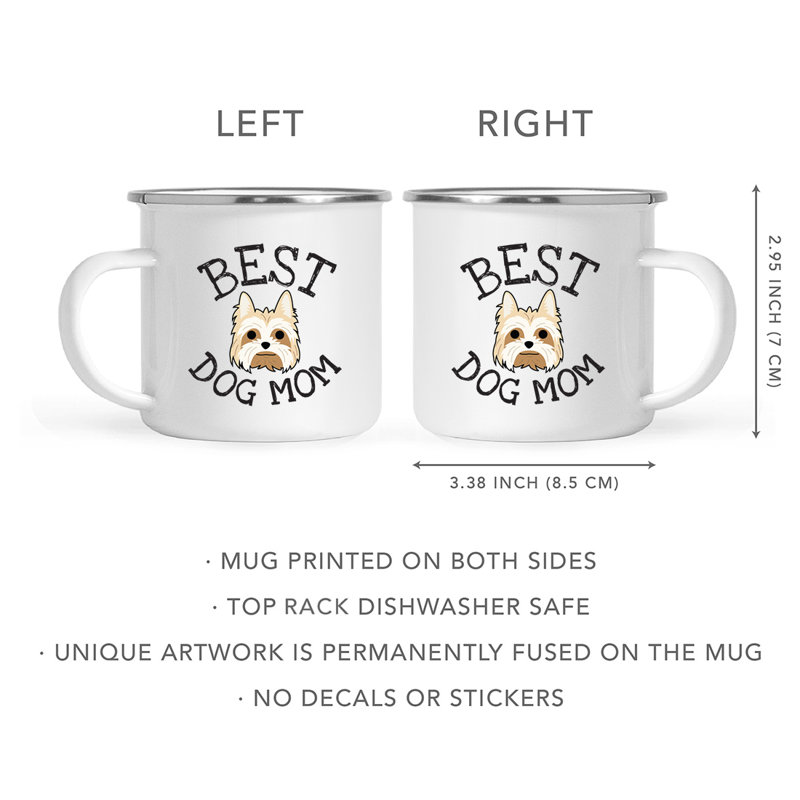 Tasse de camping Best Dog Mom, Yorkshire Terrier