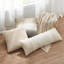 Coussin décoratif en coton 12x36 D Emma Pure Ivoire