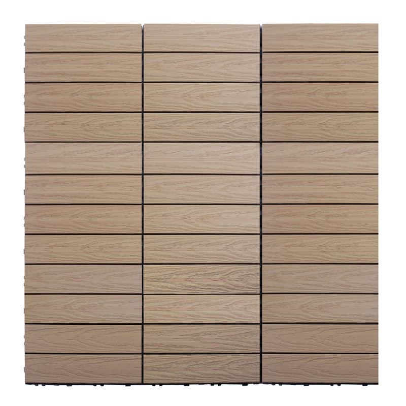 UltraShield Naturale 12'' L x 12'' W Composite Interlocking Deck Tile, Canadian Maple