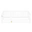 Lit simple blanc - Plancher de bois de pin pour la taille, la structure