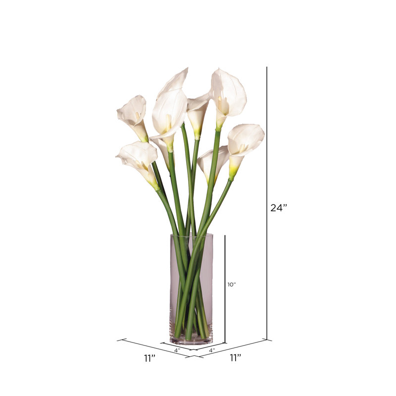 Centre de table de lys Callas artificiels en pot