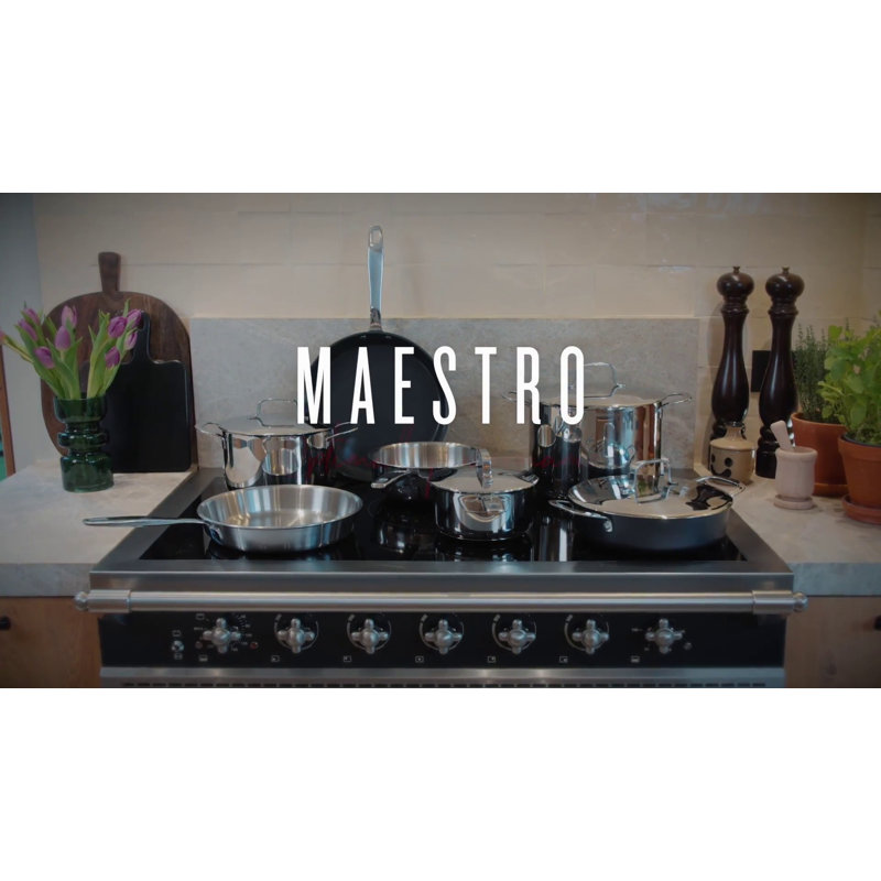 Alva Maestro 9.5" Stainless Steel Non-stick Frying Pan Skillet