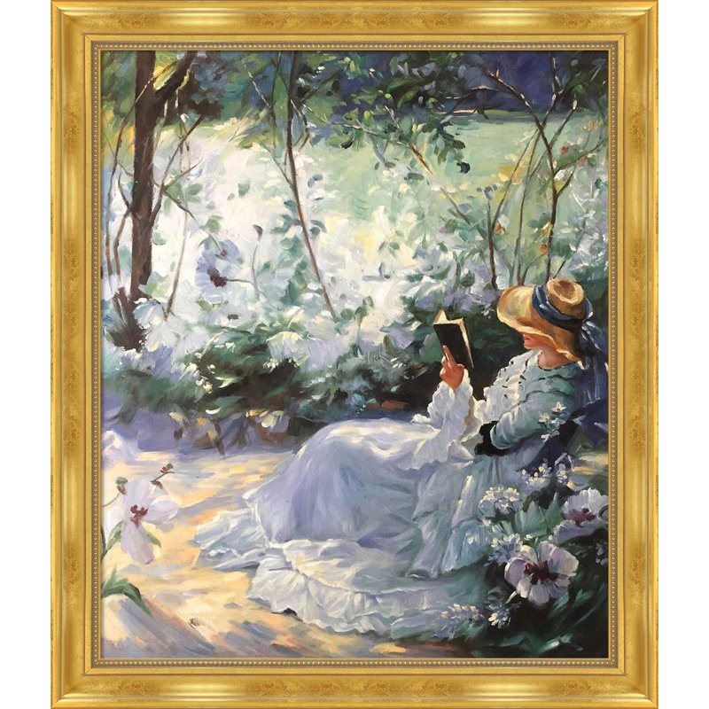 Délicieuse solitude par Frank Bramley avec cadre doré Milan, 24 po x 28 po