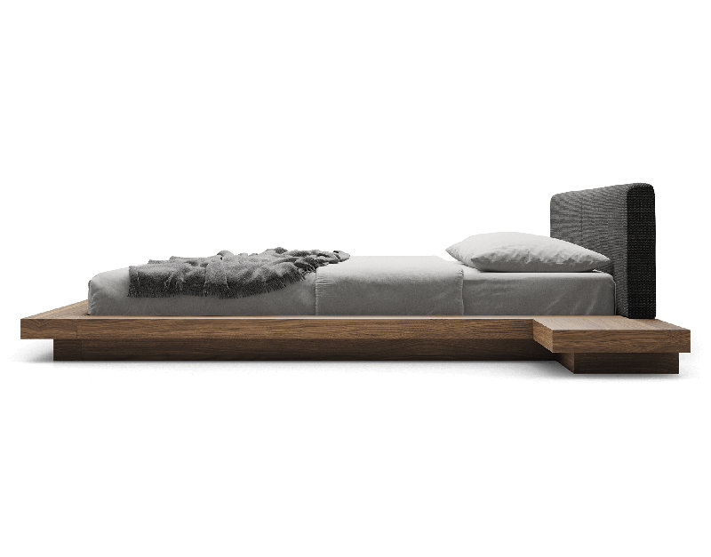 Upholstered Storage Bed, King, Wenge/Pearl Gray Fabric