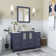 Megara 48'' Single Bathroom Vanity with Engineered Marble Top with Mirror