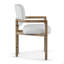 Ensemble de 2 chaises de salle à manger rembourrées avec accoudoirs en bois d'hévéa, capacité de poids de 300 lb-308261768-308261773