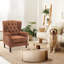 Angiolino Upholstered Button Tufted Small Accent Chair Armchair-1703948230