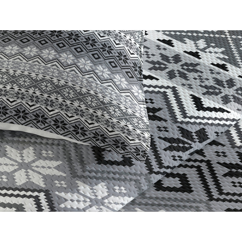 Rustic Polyester Coverlet, King Bedspread + 2 Shams