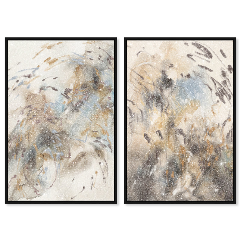 Mindfulness Set Set by Oliver Gal, 74"H x 50"W, Black Floater Frame