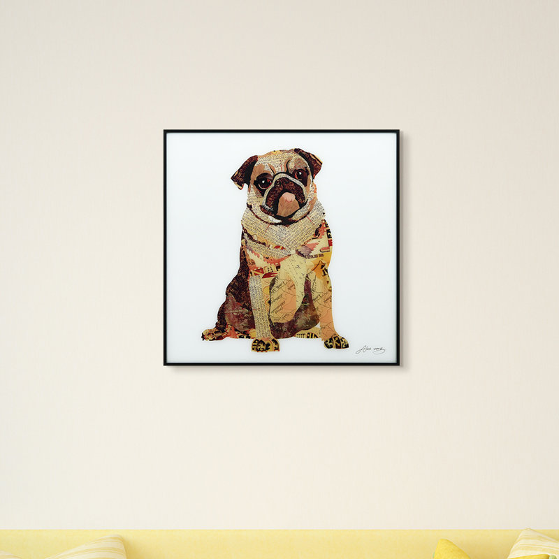 "Apphia My Puggy" par Alex Zeng, reproduction d'art graphique sur verre