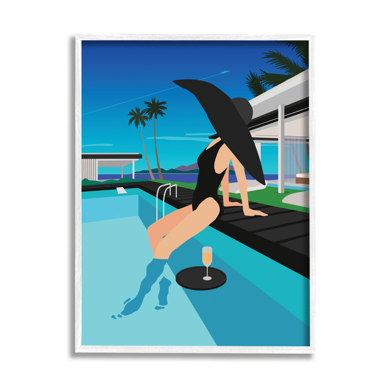 Mode relaxante - impression, H 14 po x l 11 po x P 1,5 po, Giclée encadrée blanc bord de mer