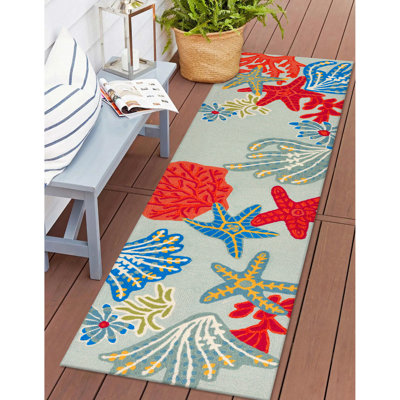 Tapis bleu touffeté à la main Hemsworth