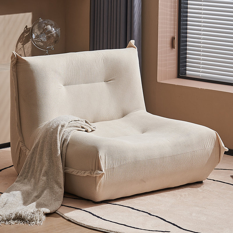 Canapé rétro minimaliste décontracté, Velours côtelé beige