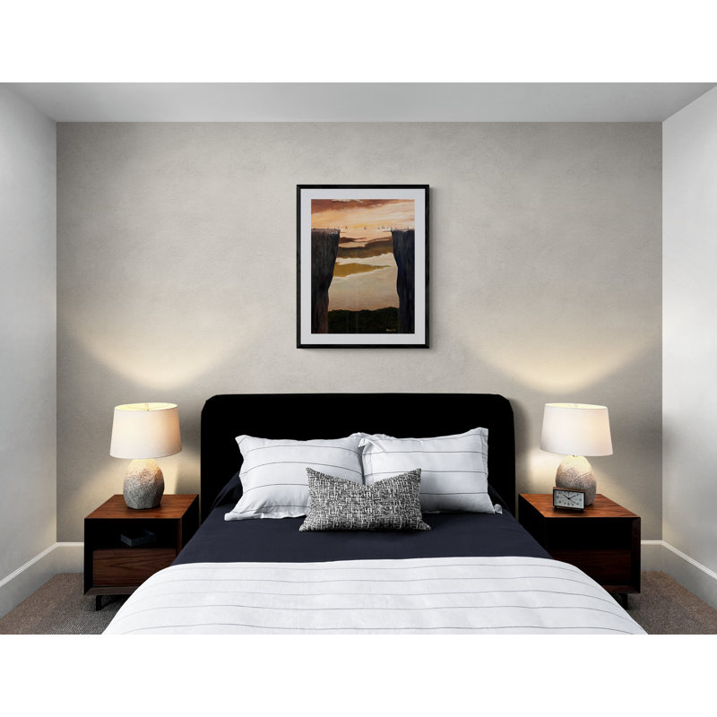 The Crossing Print by Tom Blood, 30" H x 24" W, Black Framed Paper