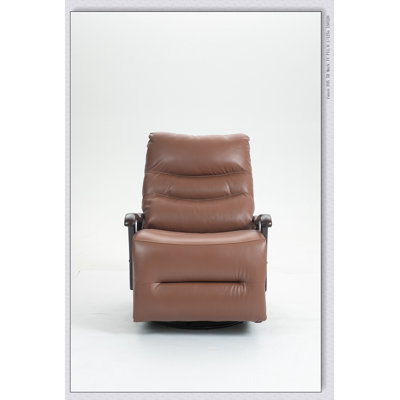 Swivel Rocker Recliner Power Glider Chair with Armrests, Sofa Chair Upholste Faux Leather -  Red Barrel Studio®, 9D2432680E274BBA8A1337D9F15BC94B