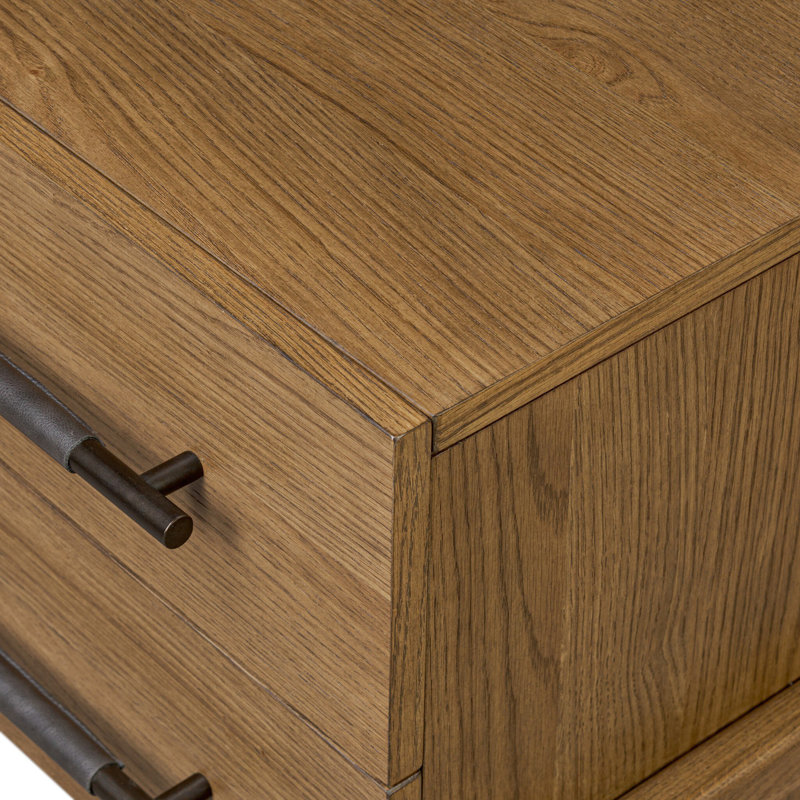 Rosedale Nightstand-Yucca Oak Veneer, Amber Oak