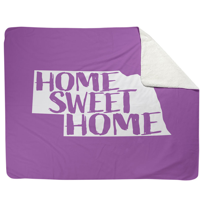 Jeté en polaires pour nebraska home, l 52,5 po x L 62,5 po, Violet