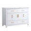 Ensemble de meuble-lavabo blanc 48 po avec lavabo en céramique, armoire de rangement abondante, 4 portes à fermeture douce et 4 tiroirs
