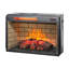 Foyer infrarouge à quartz - style brique et bûche de bois, puissance thermique de 1 500 W, 4 options de luminosité de la flamme, chauffage protégé et chauffage réglable