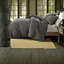 Ensemble de literie en coton de qualité supérieure 3 pièces, motif gaufré gris anthracite, confort toutes saisons pour la maison