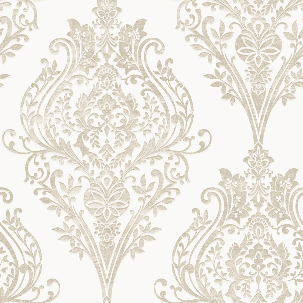 Kwon Damask Wallpaper, Champagne
