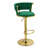 Velvet Adjustable Swivel Bar Stool-1249139174