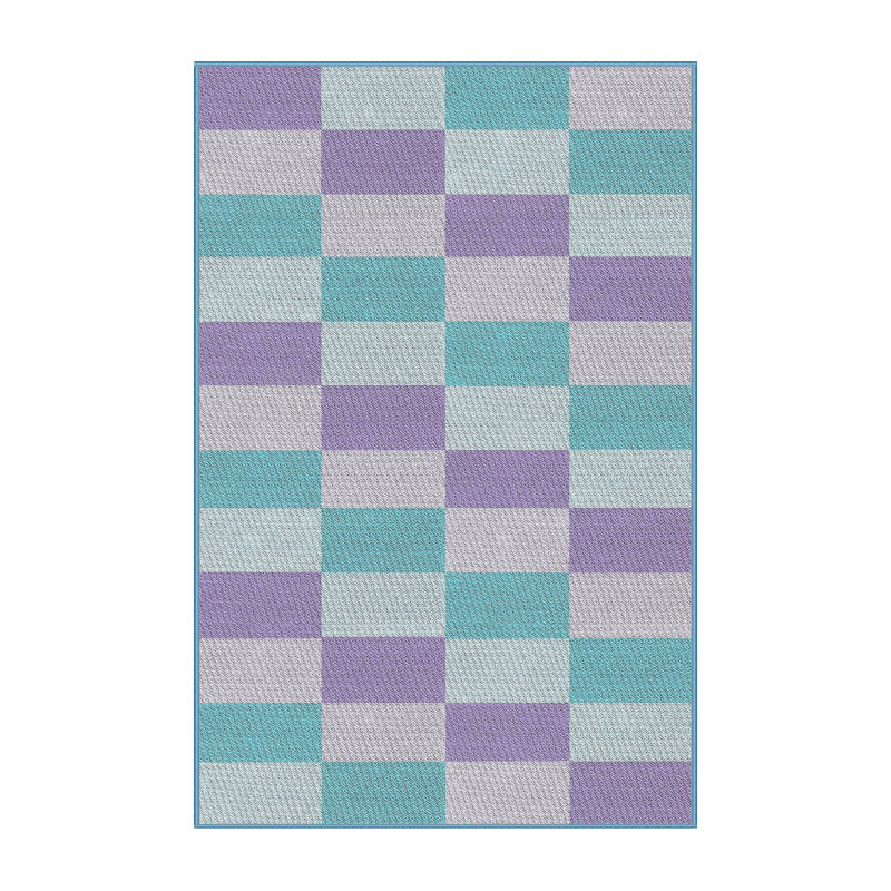 Tapis bleu / mauve Antranette, Rectangle 7 pi x 9 pi