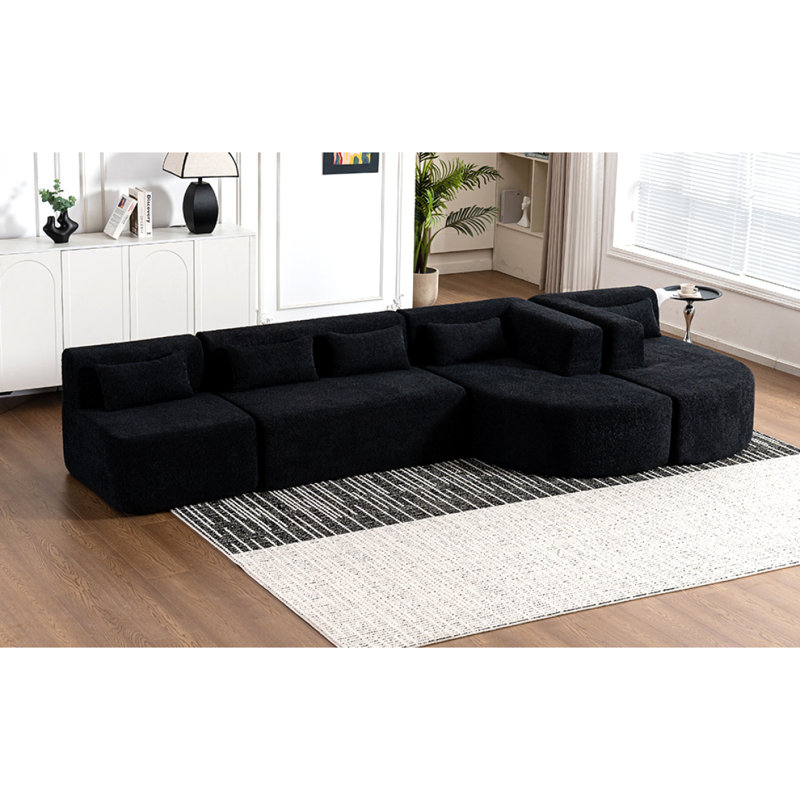 Canapé Boneless 144 ", Noir