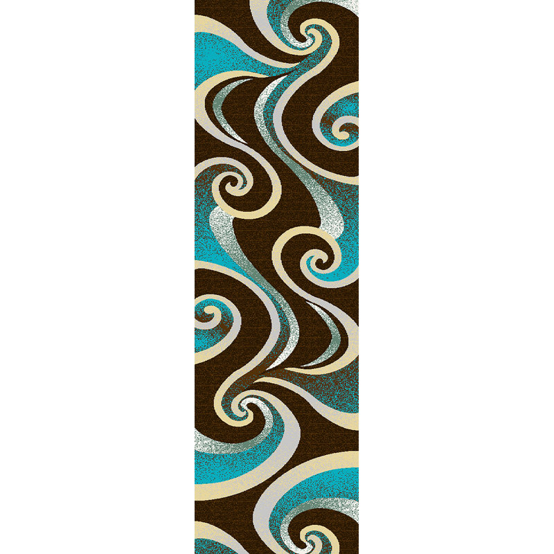 Mccampbell Performance Abstract Indoor Rug, Runner 2'7" x  4'